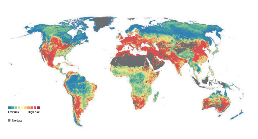Figure 2: Global risks of poor water quality, Damania et al. (2019)